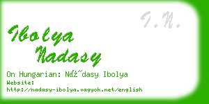 ibolya nadasy business card